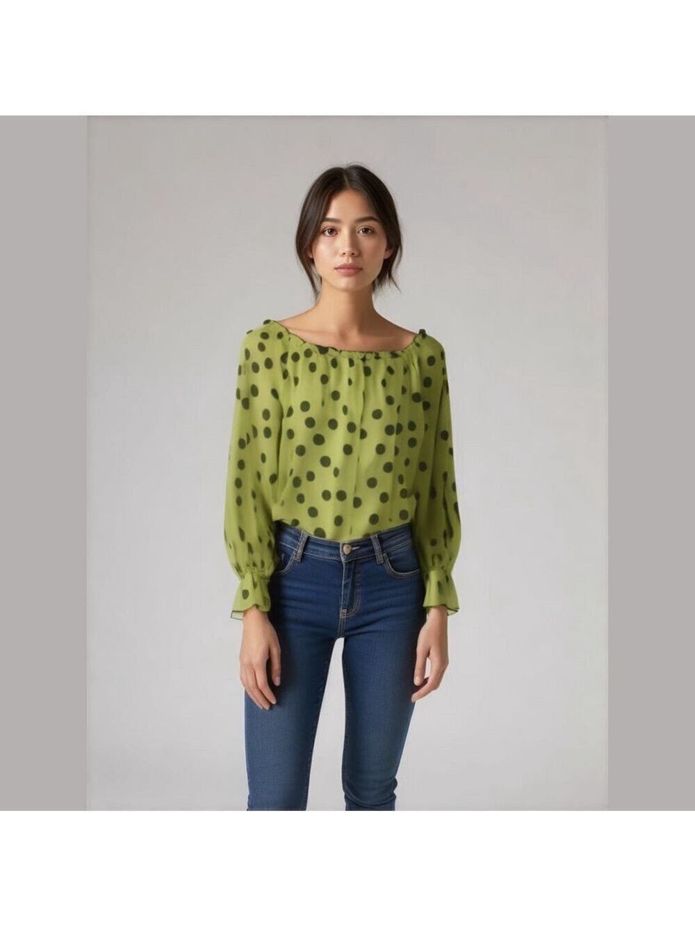 Mischa Polka Dot Top SZ Small